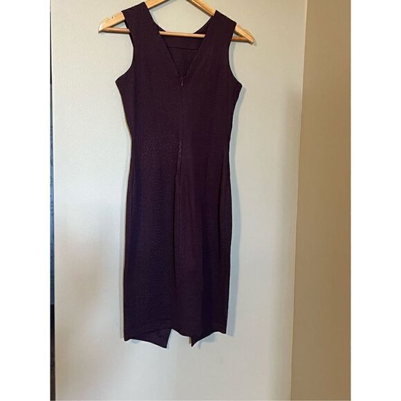 Amanda Uprichard Women’s Size 8 Slit Dress Plum Purple Crocodile Embossed - Picture 9 of 16